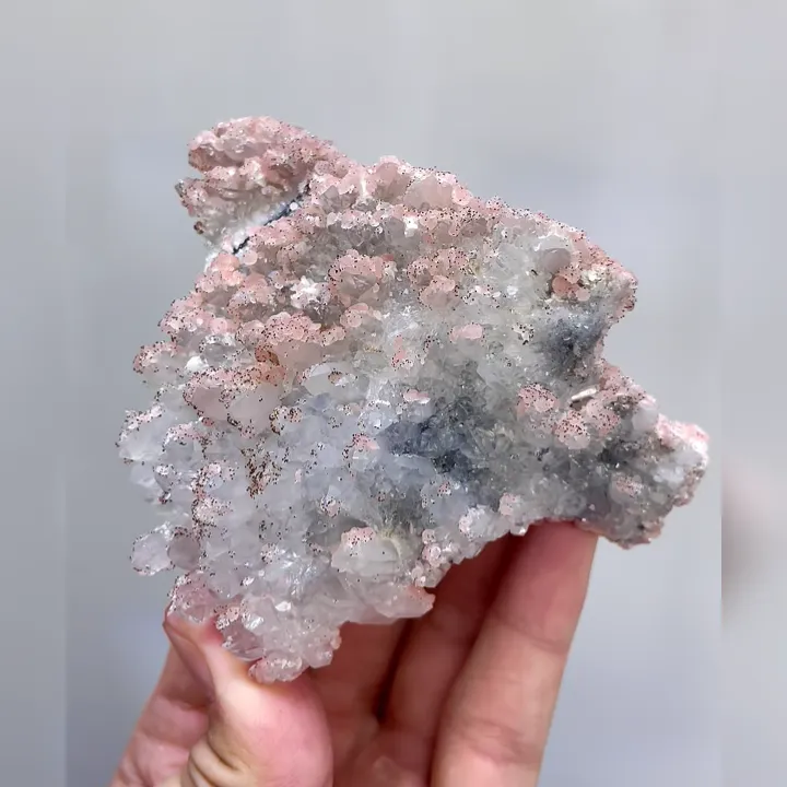 Natural Rhodochrosite and Quartz, Mineral Specimen:Guangxi,China (80*70*35MM) - image 5