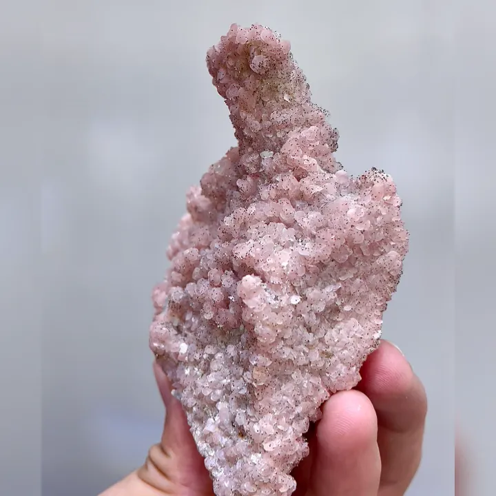 Natural Rhodochrosite and Quartz, Mineral Specimen:Guangxi,China (80*70*35MM) image
