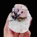 Natural Rhodochrosite & Apatite and Huebnerite, Mineral Specimen: Wuzhou,Guangxi(45*60*40MM) - image 2