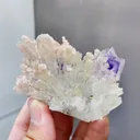 Natural Rhodochrosite coexists with Purple Phantom Fluorite and Crystal Clusters comes from Wuzhou,Guangxi 70*45*40MM - image 2