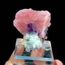 Natural Rhodochrosite coexists with Purple Phantom Fluorite and Quartz comes from Guangxi,China 40*25*35MM - image 1