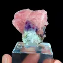 Natural Rhodochrosite coexists with Purple Phantom Fluorite and Quartz comes from Guangxi,China 40*25*35MM - image 4