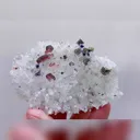 Natural Rhodochrosite & Cubic Fluorite and Pyrite and Quartz Cluster, Mineral Specimens: Guangxi,China (70*50*35mm) - image 4