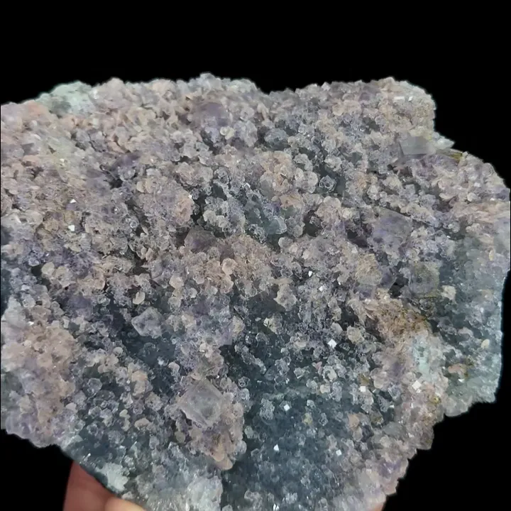 Natural Rhodochrosite with Purple Fluorite and Pyrite, Mineral Specimen:Guangxi,China (135*105*35MM) - image 4