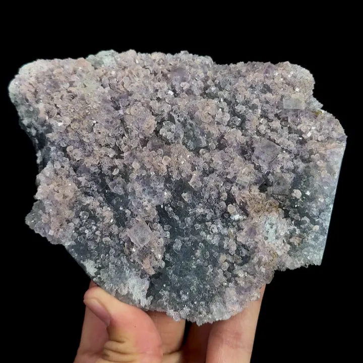 Natural Rhodochrosite with Purple Fluorite and Pyrite, Mineral Specimen:Guangxi,China (135*105*35MM) - image 6