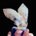 Natural Rose Quartz Tower Pointed  and Mirror Iron Ore coexist comes from Inner Mongolia,China 60*50*50MM - image 5