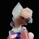 Natural Rose Quartz Tower Pointed  and Mirror Iron Ore coexist comes from Inner Mongolia,China 60*50*50MM - image 4