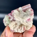 Natural Rubelite Pink Tourmaline on Albite from Afghanistan - image 6