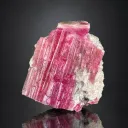 Natural Rubelite Pink Tourmaline on Albite from Afghanistan - image 3