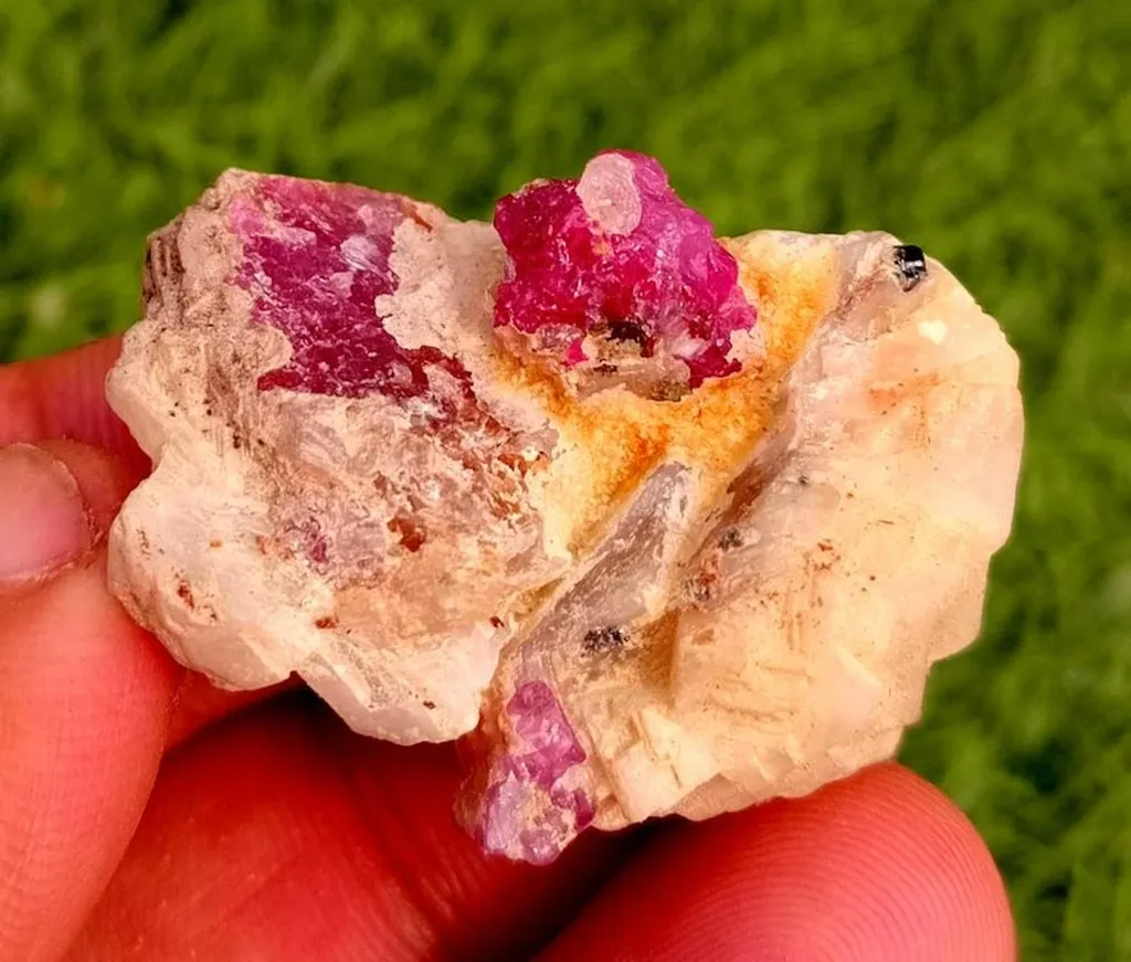 Natural Ruby Crystal on Matrix | Raw Ruby Specimen from Afghanistan (18 Grams) image