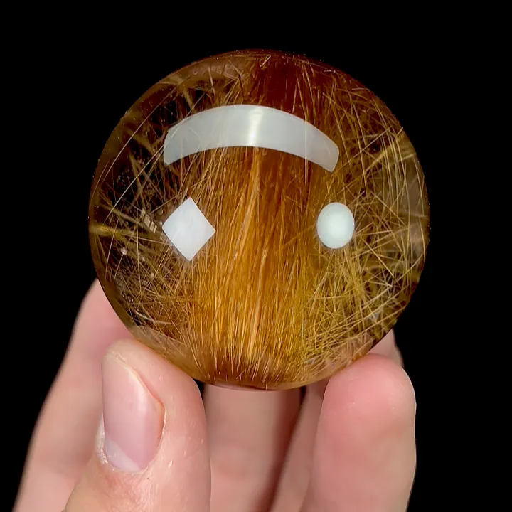Natural Rutile Sphere, Mineral Specimen:Bolivia (45MM) image