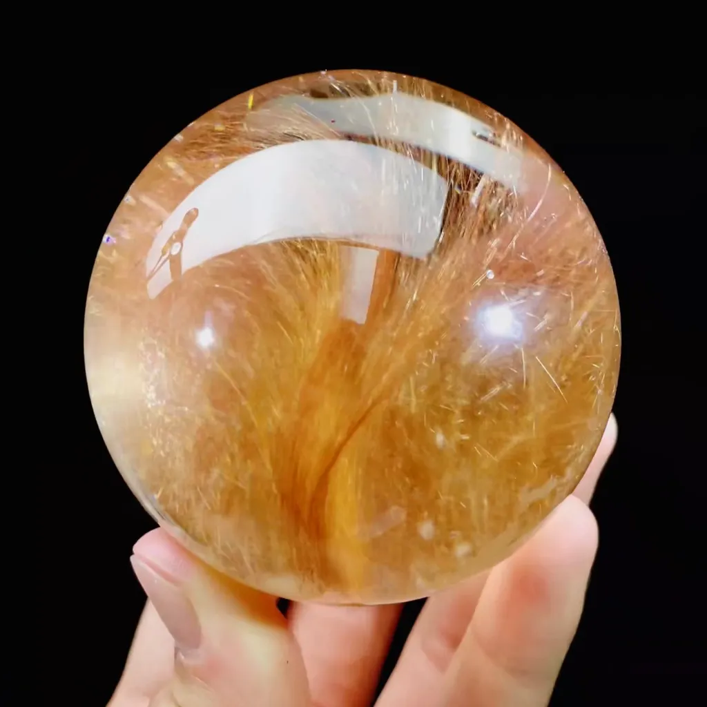 Natural Rutile Spheres comes from Brazil Diameter 70MM - image 3