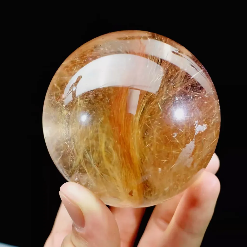 Natural Rutile Spheres comes from Brazil Diameter 70MM - image 5