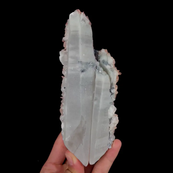 Natural Sakura Calcite and Quartz, Mineral Specimen: Inner Mongolia,China (65*155*55MM) image