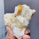 Natural Scheelite and Flaky Calcite coexist comes from Yaogangxian,Hunan 65*25*65MM - image 2