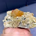 Natural Scheelite and Mica Flakes Symbiosis comes from Xuebaoding,Sichuan 120*95*50MM - image 2