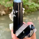 Natural Schorl Black Tourmaline Crystals with Apatite and Quartz from Pakistan - image 3