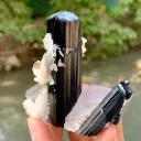 Natural Schorl Black Tourmaline Crystals with Apatite and Quartz from Pakistan - image 6