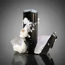 Natural Schorl Black Tourmaline Crystals with Apatite and Quartz from Pakistan - image 1
