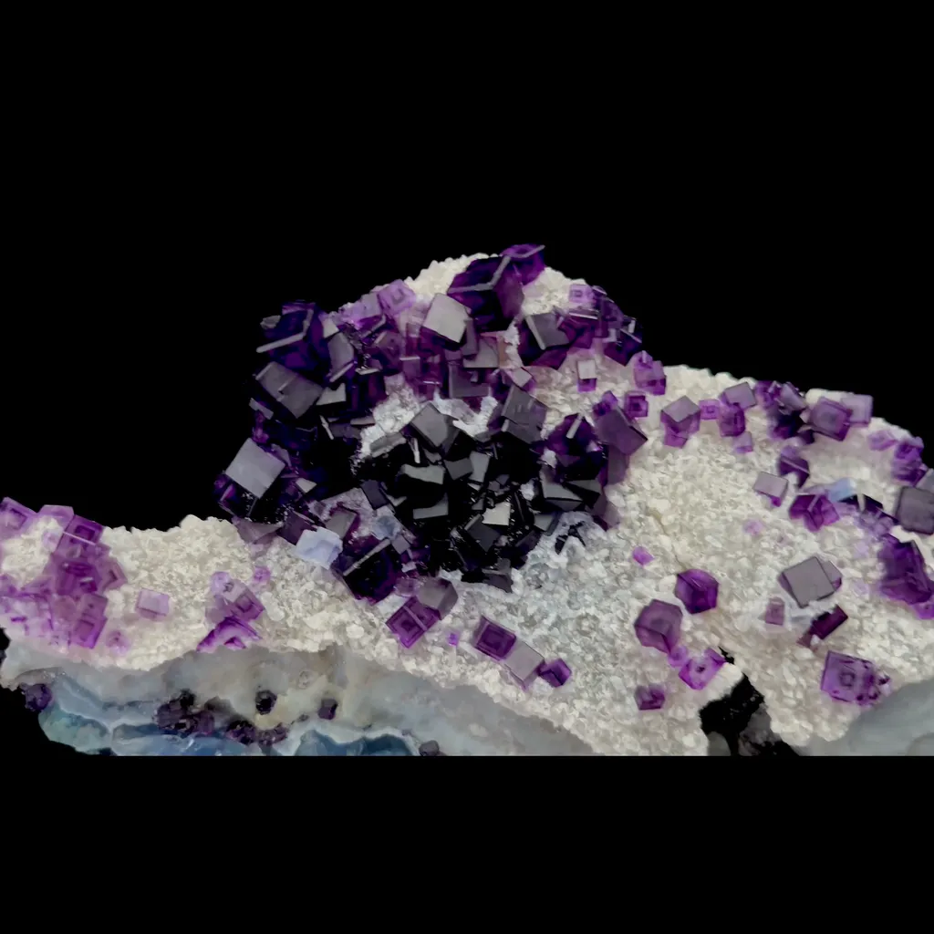 Natural Secondary Crystallized Blue Purple Fluorite Mineral Specimen,High Quality Specimen,ZHEJIANG,CHINA(160*100*46mm) - image 3