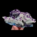 Natural Secondary Crystallized Blue Purple Fluorite Mineral Specimen,High Quality Specimen,ZHEJIANG,CHINA(160*100*46mm) - image 4