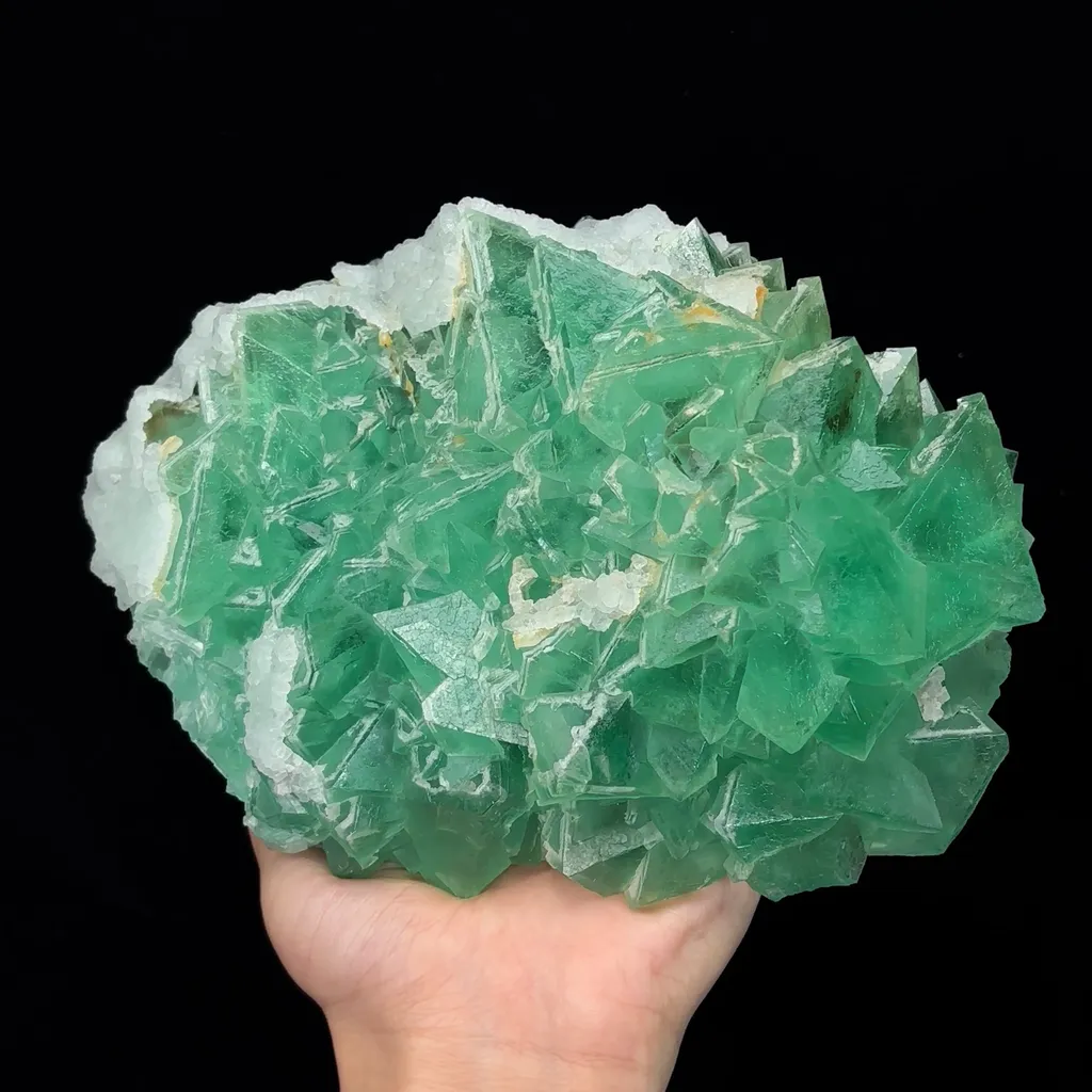 Natural Secondary Crystallized Green Fluorite Mineral Specimen,High Quality Specimen,ZHEJIANG,CHINA(200*160*65mm) image