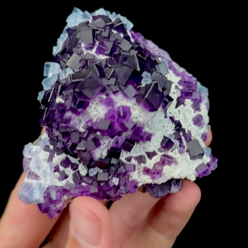 Natural Secondary Crystallized Purple and Blue Fluorite Mineral Specimen,High Quality Specimen,ZHEJIANG,CHINA(86*71*47mm) - image 3