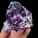 Natural Secondary Crystallized Purple and Blue Fluorite Mineral Specimen,High Quality Specimen,ZHEJIANG,CHINA(86*71*47mm) - image 3
