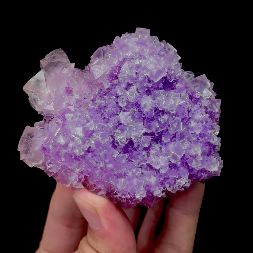 Natural Secondary Crystallized Purple Phantom Fluorite Mineral Specimen,High Quality Specimen,ZHEJIANG,CHINA(75*65*25mm) - image 4