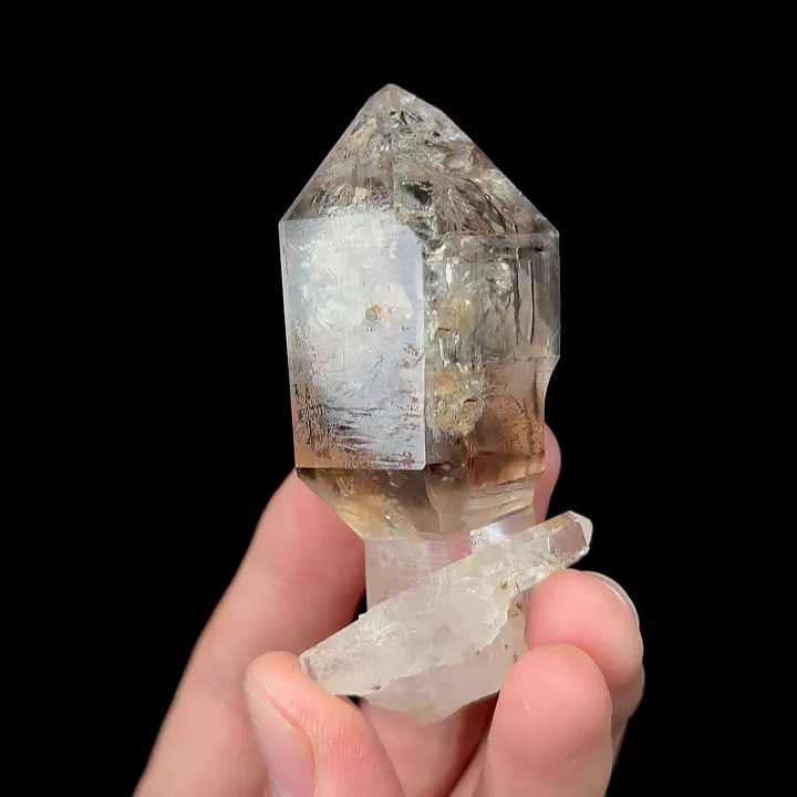 Natural Shimmering Quartz Staff with Water Bubble, Mineral Specimen: Guizhou,China (30*70*20MM) - image 4