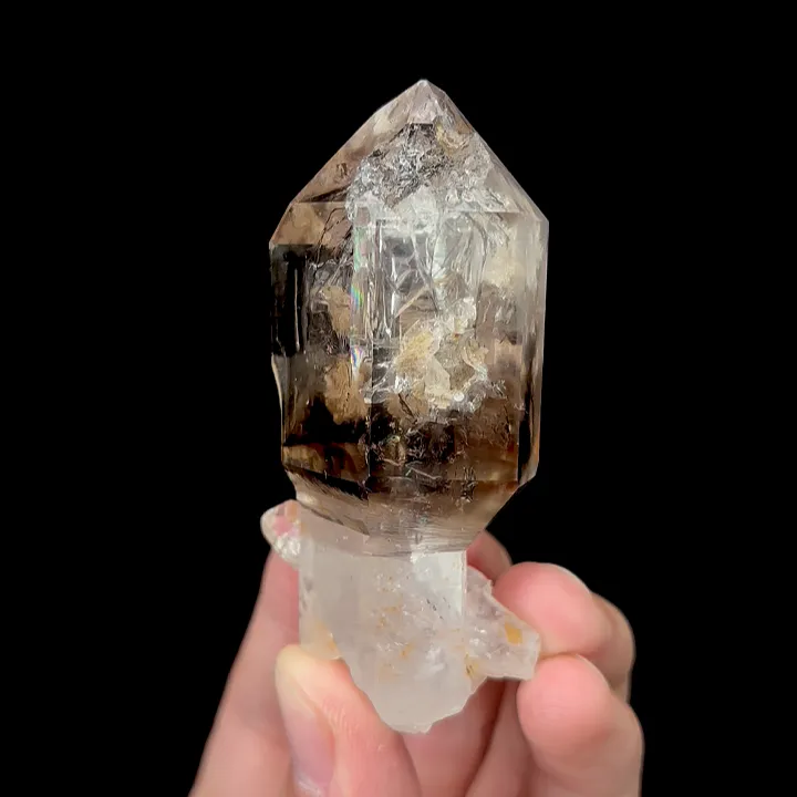 Natural Shimmering Quartz Staff with Water Bubble, Mineral Specimen: Guizhou,China (30*70*20MM) image