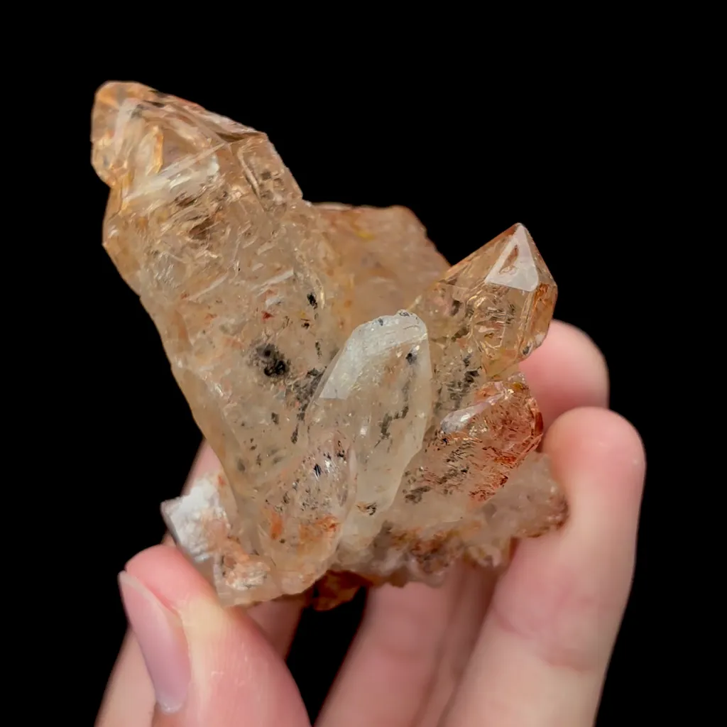 Natural Skeletal Quartz Crystal Cluster Mineral Specimen,High Quality Specimen,MADAGASCAR(45*39*61mm) image