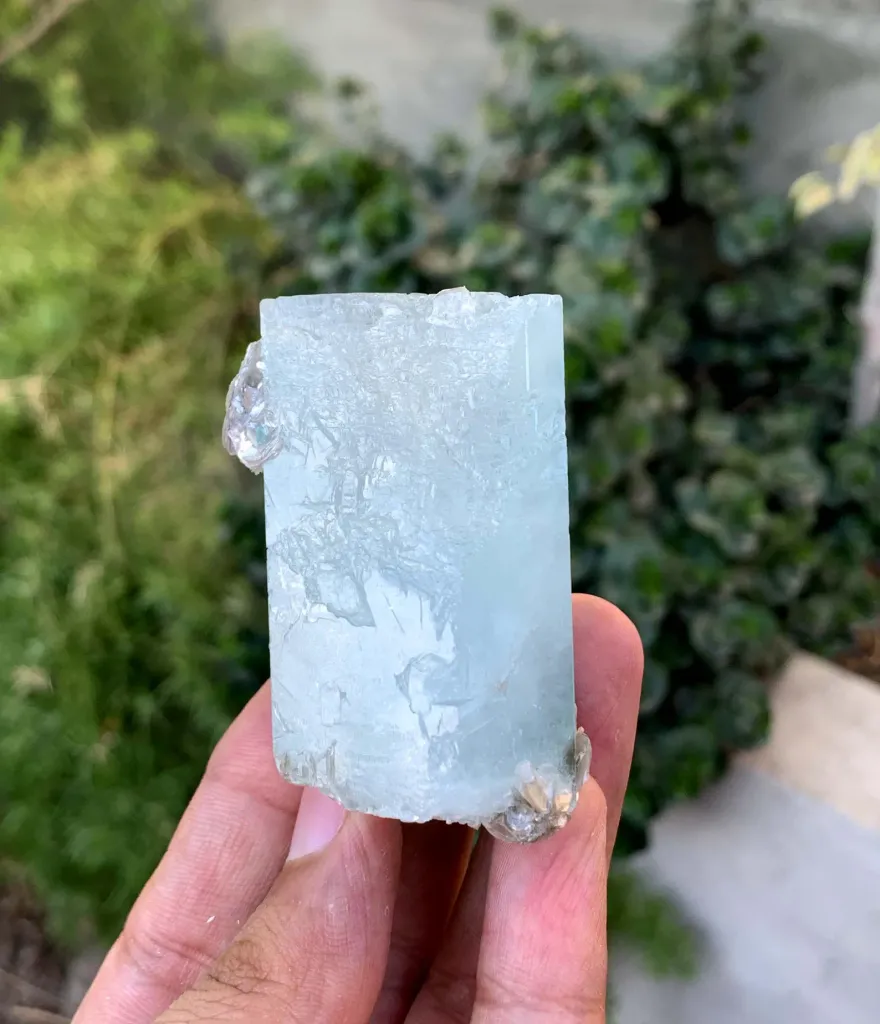 Natural Sky Blue Aquamarine Crystal with Mica from Pakistan - image 5