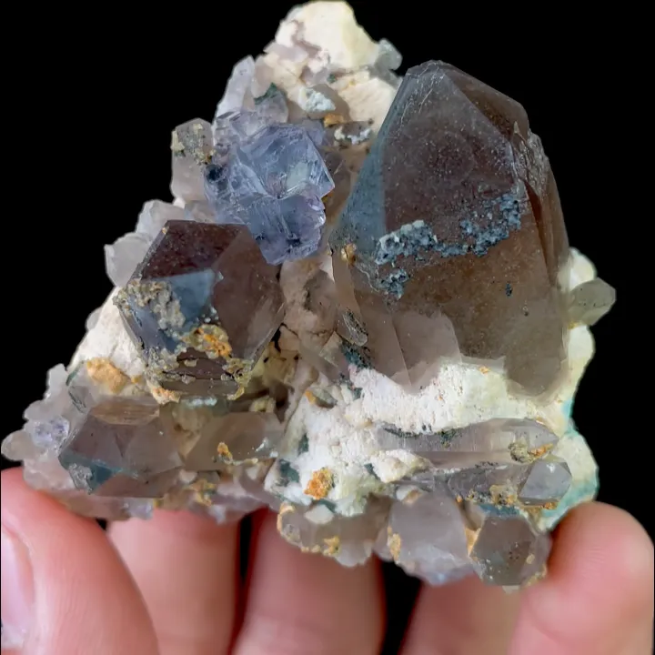 Natural Smoky Quartz and Blue Fluorite,Mineral Specimen:Fujian,China (50*45*35MM) - image 4