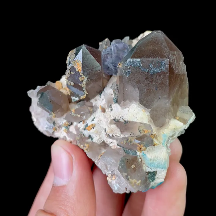 Natural Smoky Quartz and Blue Fluorite,Mineral Specimen:Fujian,China (50*45*35MM) - image 2