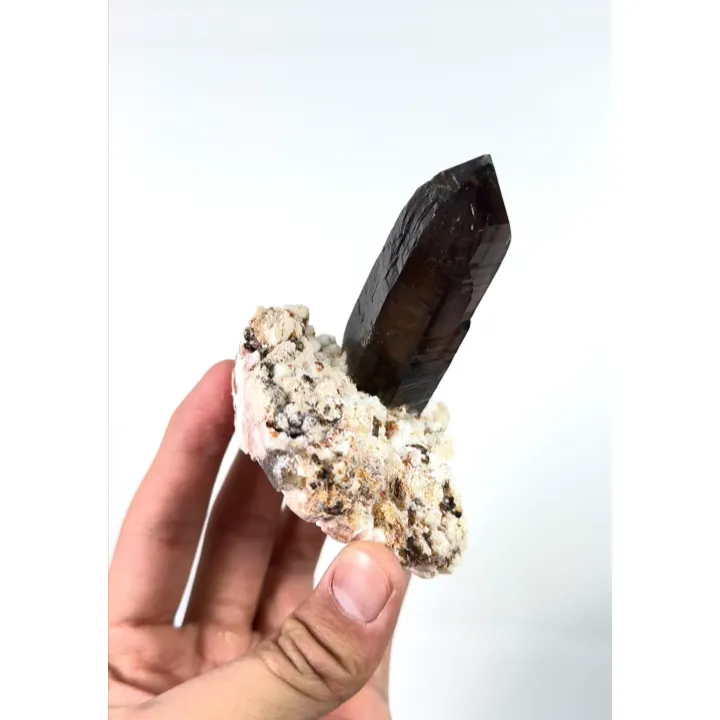 Natural Smoky Quartz and Garnet, Mineral Specimen:Fujian,China (90*70*85MM) - image 3