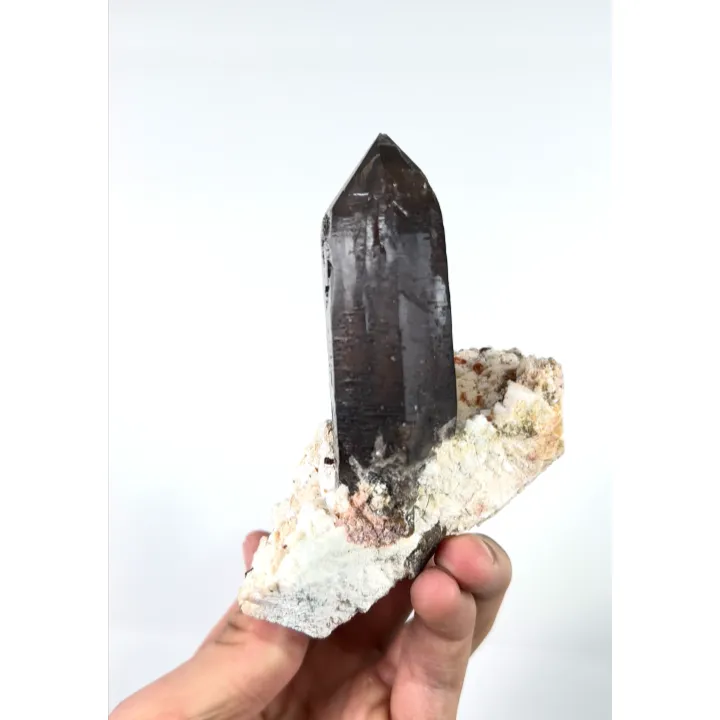 Natural Smoky Quartz and Garnet, Mineral Specimen:Fujian,China (90*70*85MM) image