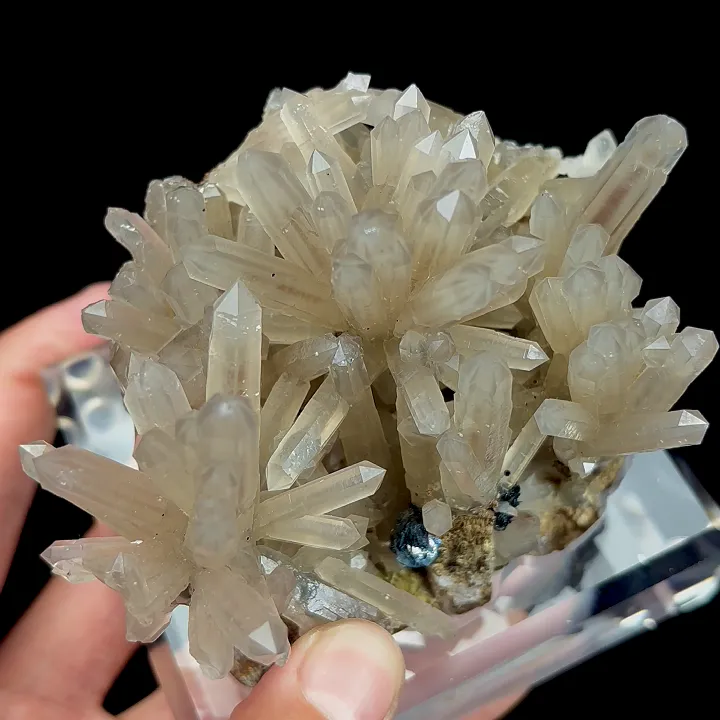 Natural Smoky Quartz Cluster and Specularite , Mineral Specimen: Inner Mongolia,China (90*75*80MM) image