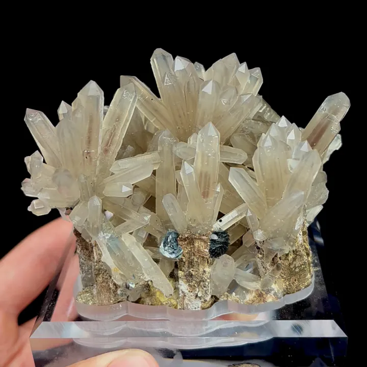 Natural Smoky Quartz Cluster and Specularite , Mineral Specimen: Inner Mongolia,China (90*75*80MM) - image 5
