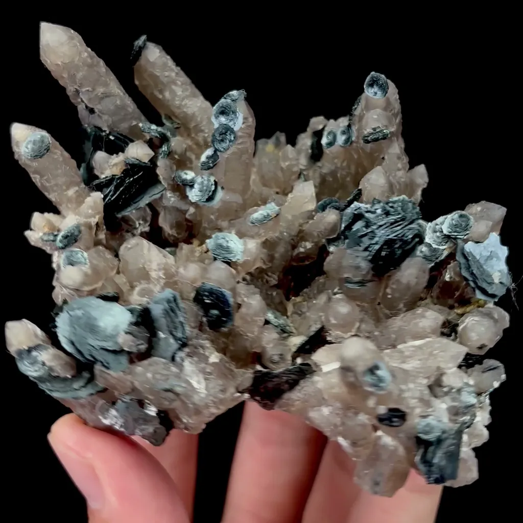 Natural Smoky Quartz Cluster and Specularite Mineral Specimen,High Quality Specimen,INNER MONGOLIA,CHINA(95*75*35mm) - image 3
