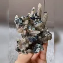 Natural Smoky Quartz Cluster and Specularite Symbiosis comes from Inner Mongolia,China 95*75*35MM - image 1