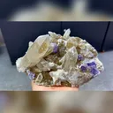 Natural Smoky Quartz Clusters coexisting with Purple Fubic Fluorite comes from Yaogangxian,Hunan 180*120*90MM - image 2