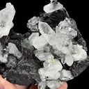 Natural Specularite and Clear Quartz Cluster, Mineral Specimen: Jinlong,Guangdong (125*95*40MM) - image 3