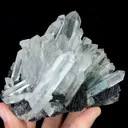 Natural Specularite and Clear Quartz Cluster, Mineral Specimen: Jinlong,Guangdong (95*80*70MM) - image 3