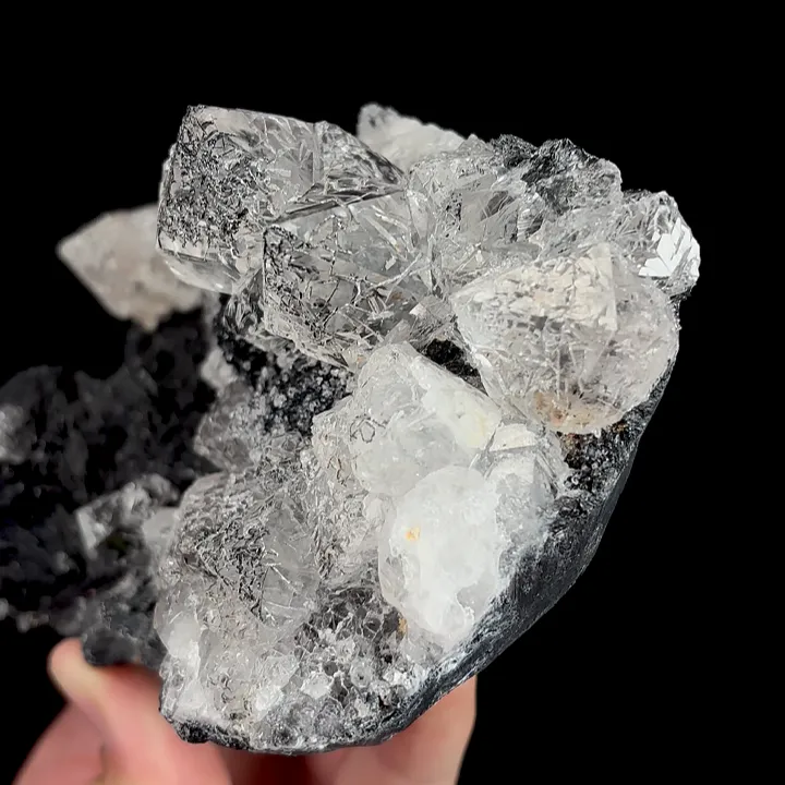Natural Specularite and Clear Quartz Cluster, Mineral Specimen:Guangdog,China (135*90*60MM) - image 4