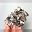 Natural Specularite and Clear Quartz Cluster, Mineral Specimen:Inner Mongolia,China (125*90*50MM) - image 2