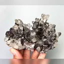 Natural Specularite and Clear Quartz Cluster, Mineral Specimen:Inner Mongolia,China (125*90*50MM) - image 1