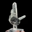 Natural Specularite and Clear Quartz Cluster, Mineral Specimen:Jinlong,Guangdong (55*30*80MM) - image 2