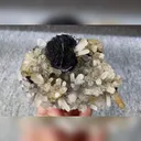 Natural Specularite and Clear Quartz Cluster Symbiosis comes from Jinlong,Guangdong 110*75*50MM - image 3