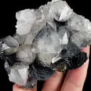 Natural Specularite and Clear Quartz, Mineral Specimen:Jinlong,Guangdong (80*55*30MM) - image 4